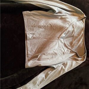 Gray Long Sleeve Top